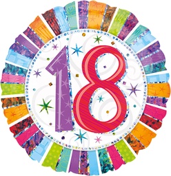 [16067] Folie helium ballon 18 jaar celebrations