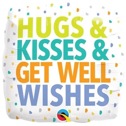[18858] Folie helium ballon Get Well Wishes