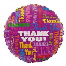 [16772] Folie helium ballon Thank You