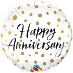 [85847] Folie helium ballon Happy Anniversary