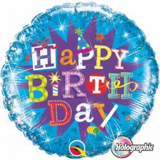 [35353] Folie helium ballon Happy Birthday
