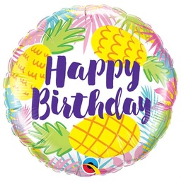 [57268] Folie ballon Happy Birthday Ananas
