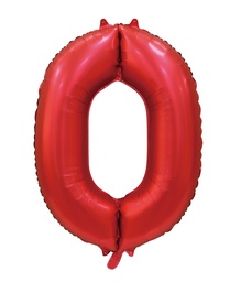 Folie Cijfer 34" satin red
