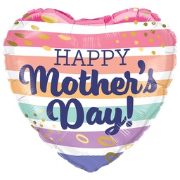 [25701] Folie ballon Happy Mother's Day Boho Stripes