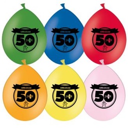 [10365] Ballonnen Bedr.50 jaar 10 st.