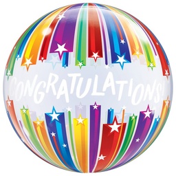 [17422] Bubble ballon Congratulations Shooting Stars