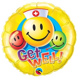 [29624] Folie ballon Get Well Smiley Faces