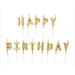 Taart kaarsjes set "Happy Birthday"