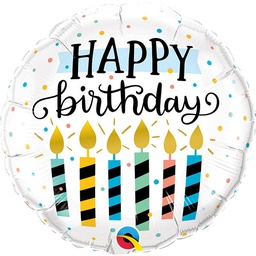 [57289] Folie ballon Happy Birthday candles