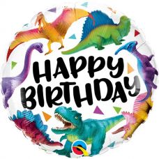 [97382] Folie ballon Happy Birthday dino