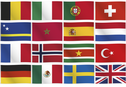 Gevelvlag Landen / Internationaal 150x90cm