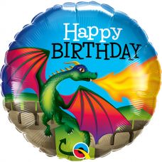 [13314] Folie ballon Happy Birthday draak