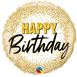 [88024] Folie ballon Happy Birthday goud