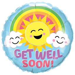 [26703] Folie helium ballon Get Well Soon Sunny Smiles