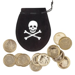 [74300] Piraten geldzak met 12 munten