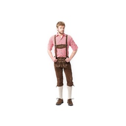 Lederhose Oktoberfest Rudi lang Donkerbruin
