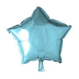 [8538] Folie helium ballon Ster lichtblauw