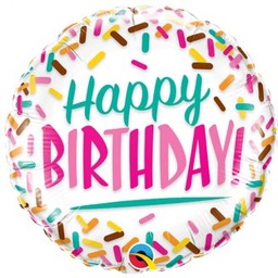 [57265] Folie ballon Happy Birthday sprinkl