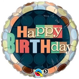 [25680] Folie ballon Happy Birthday stippen