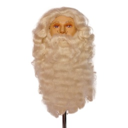 [4438] Baard Pruik Sint Yak haar handgeknoopt, verlengd, tule implant.