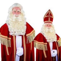 [4435] Baard Pruik Sint Yak haar Hand geknoopt losse snor