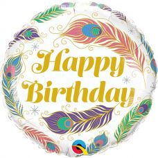 [97385] Folie ballon Happy Birthday veren