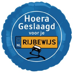 [180701] Folie helium ballon Geslaagd Rijbewijs