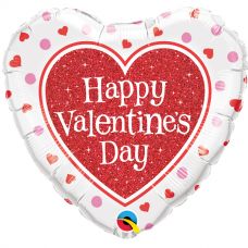[78535] Folie ballon Valentine Red Glitter