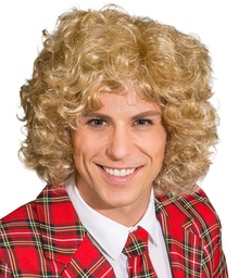 [30129] Heren pruik blond gekruld