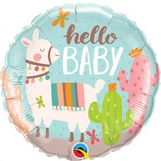 [78689] Folie helium ballon Hello Baby Alpaca
