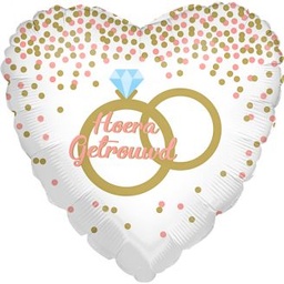 [78146] Folie helium ballon Hoera Getrouwd