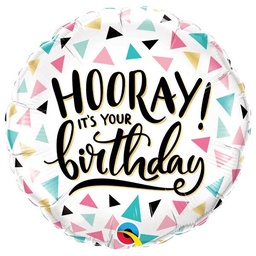 [88076] Folie helium ballon Hooray Birthday