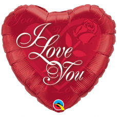 [24489] Folie ballon I Love You rode roos