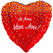 [78017GH] Folie helium ballon Ik hou van jou