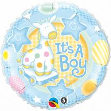 [91299] Folie helium ballon It's a Boy Giraf