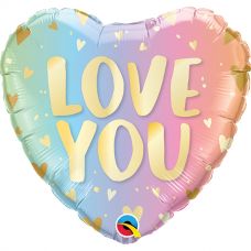 [97433] Folie helium ballon Love You ombre