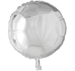 [8518] Folie helium ballon Rond zilver