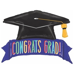 [35545] Folie helium ballon Shape Congrats Grad