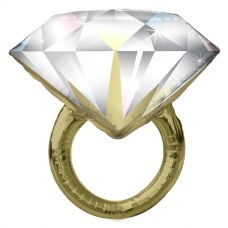 [57819] Folie helium ballon Shape Diamond Wed Ring