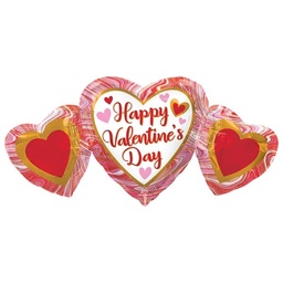 [42314] Folie helium ballon Shape Valentine Hearts