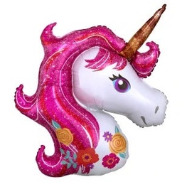 [37273] Folie helium ballon Shape Unicorn Pink