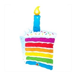 [49379] Folie helium ballon Shape Rainbow & Candle