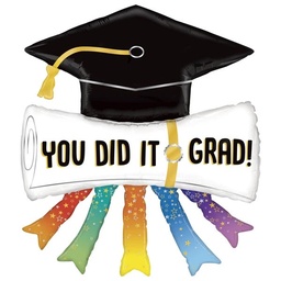 [25100] Folie helium ballon Shape You did it Grad