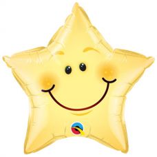 [55394] Folie helium ballon Smiley Face Star