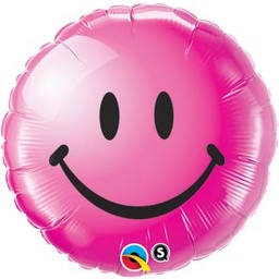 [29864] Folie helium ballon Smiley roze