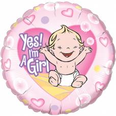 [86890] Folie helium ballon Yes I'm a Girl