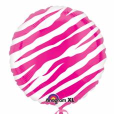 [119585] Folie helium ballon Zebraprint roze