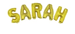 [85451] Folie Letters Sarah 16" goud met li