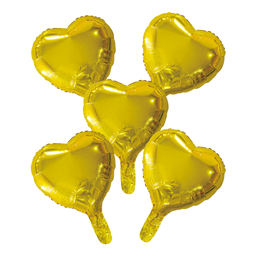 Folieballon Hart rietje 5st