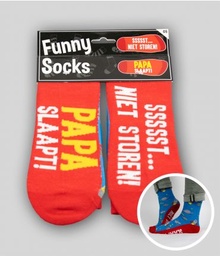 [7037205] Funny socks Papa slaapt ssst
